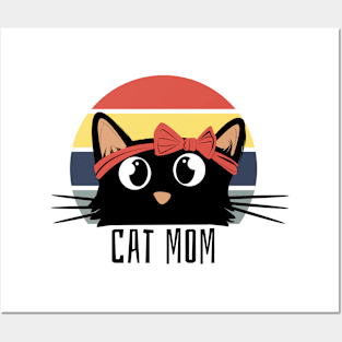 Cute cat mom Posters and Art